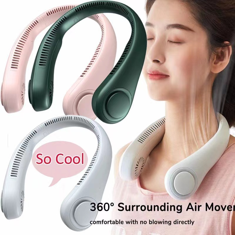 Korean portable hanging neck fan